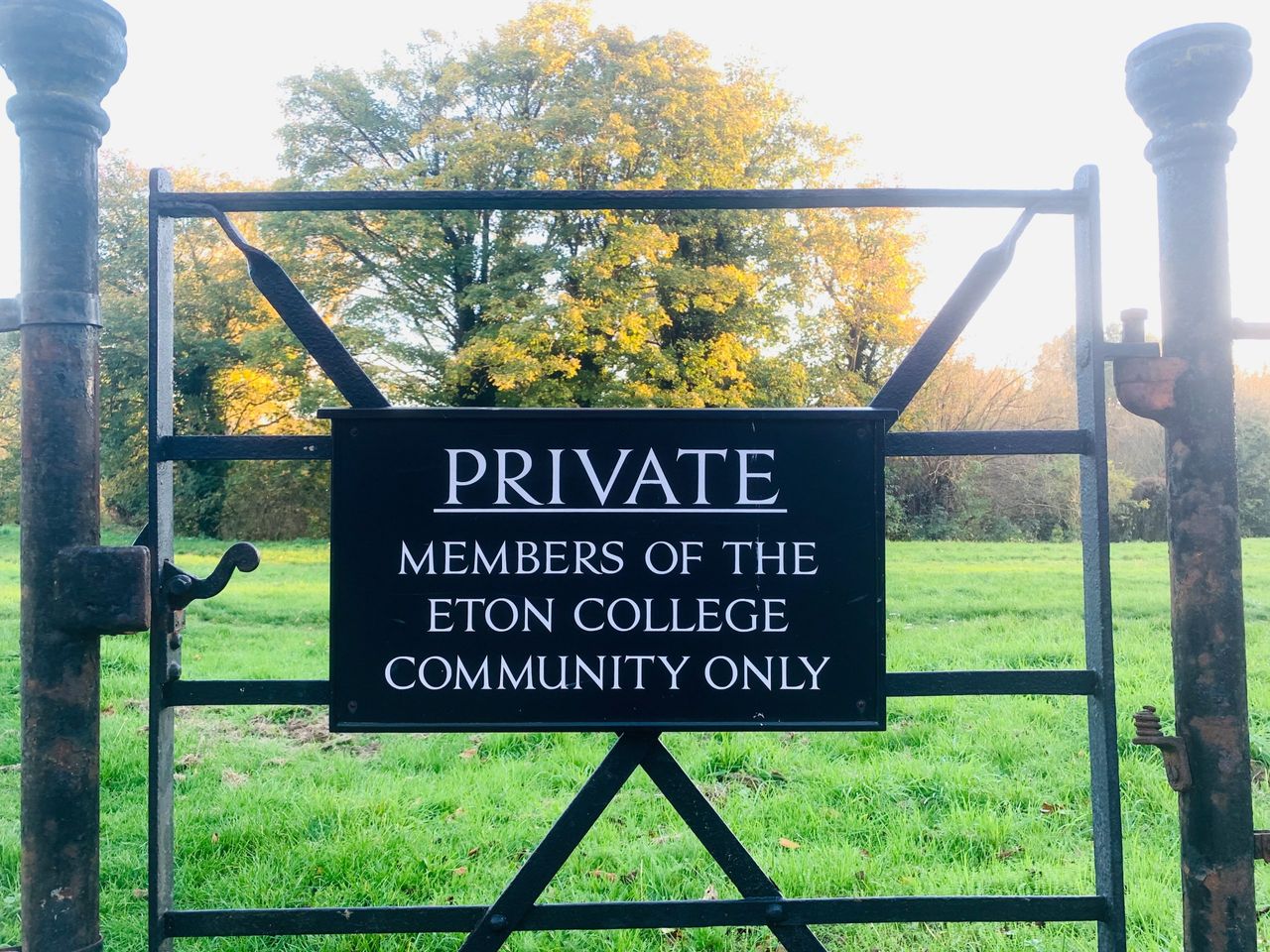 Eton College, Berkshire, has over an acre of green space per pupil.