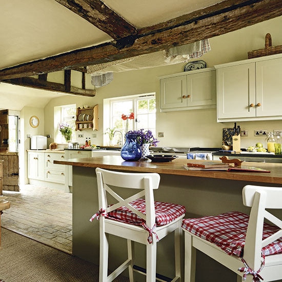 kitchen with counter and chair