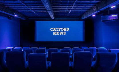 Catford Mew's cinema screen with plush seating
