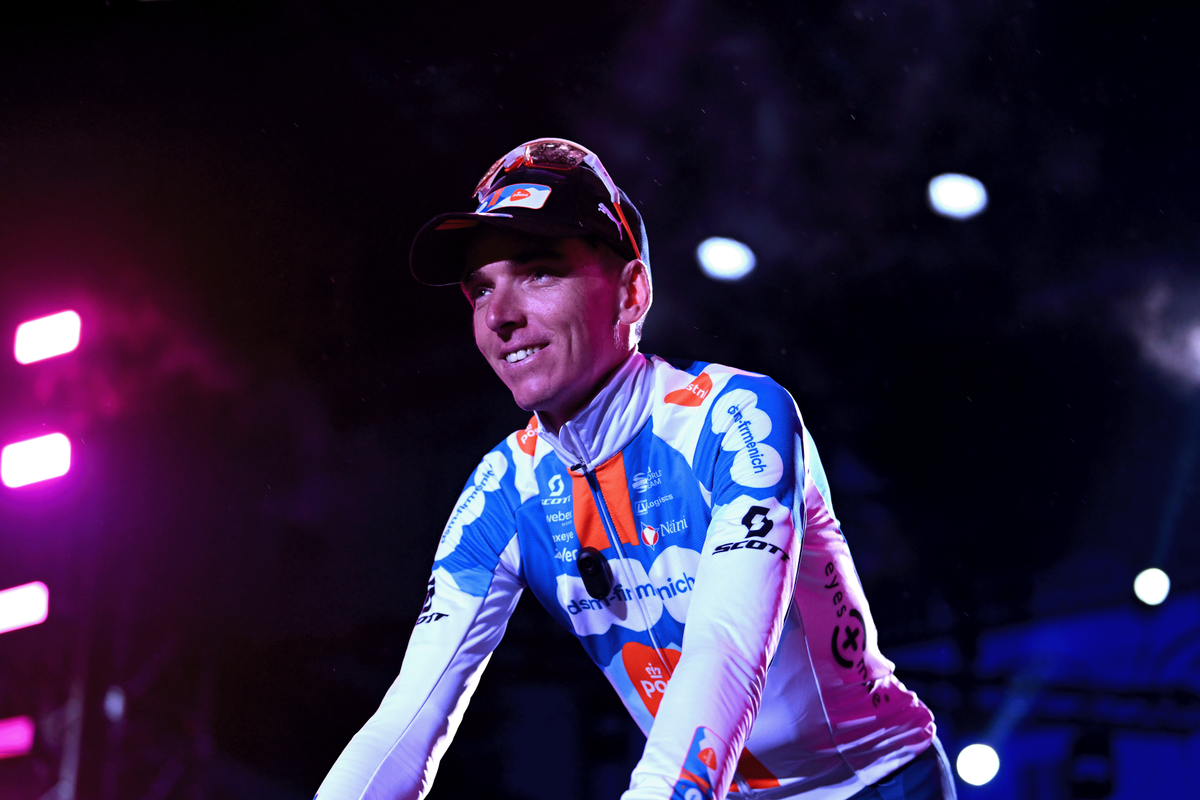 Romain Bardet at the Giro d&#039;Italia team presentation in Turin