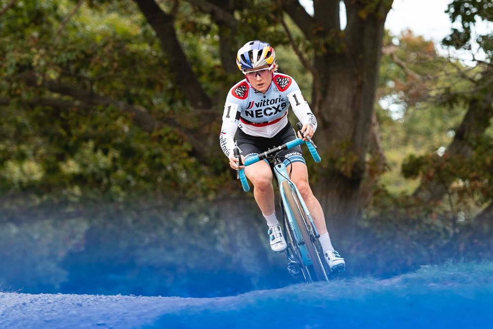 E;len Noble en route to winning day 2 at the Gran Prix of Gloucester