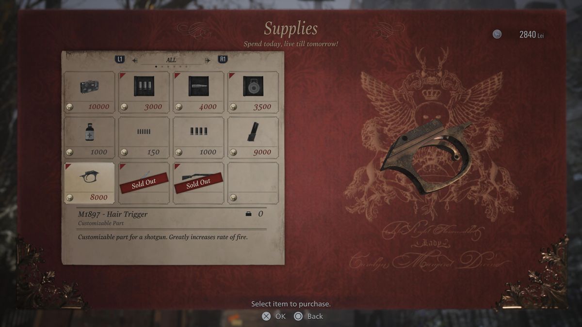 resident evil village m1897 shotgun hair trigger duke