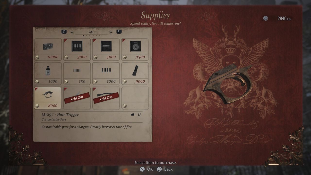 resident evil village m1897 shotgun hair trigger duke