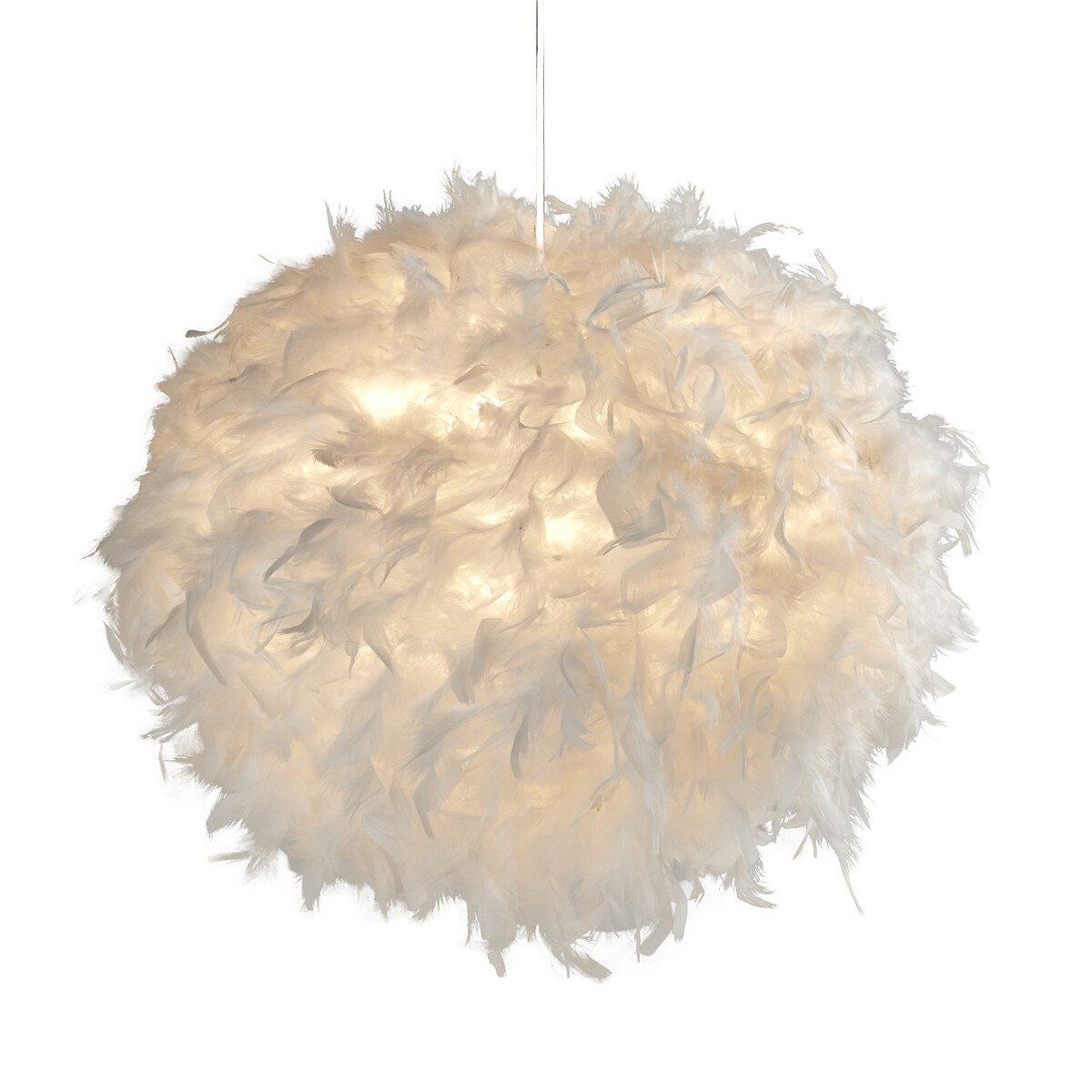50cm White Feather Ceiling Shade