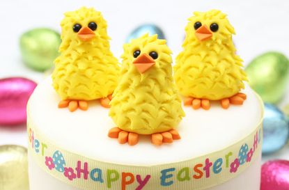 Easter chick cake decorations