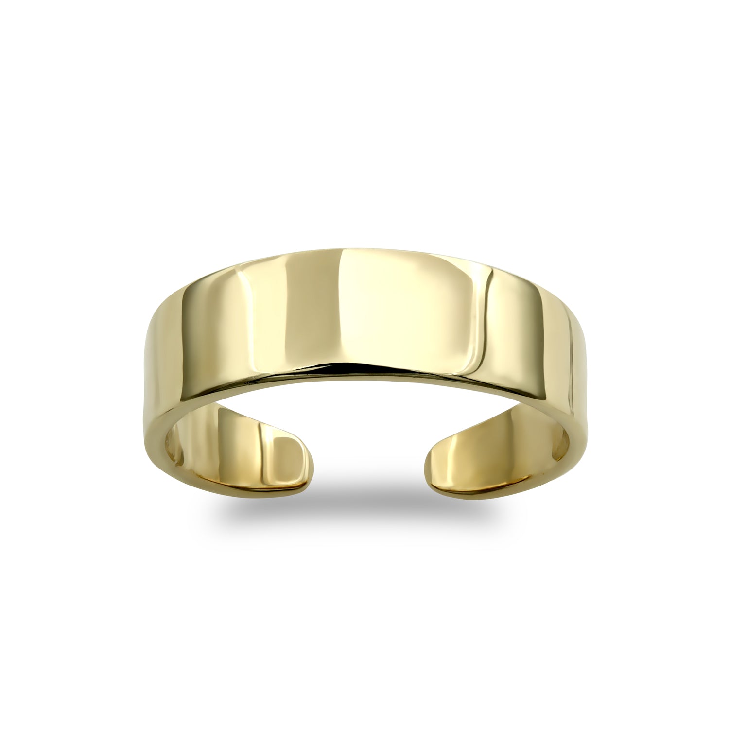 9ct Gold Graduated Flat Band Toe Ring