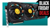 Gigabyte RTX 4090 graphics card with sad faces on its fans