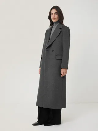 Jigsaw, Wool Maxi City Coat | Charcoal