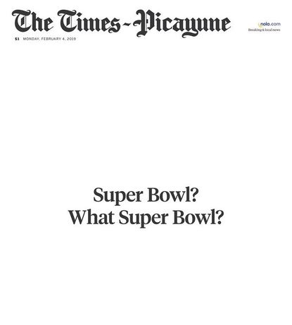 The Times-Picayune Cover. 