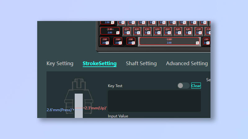 A screenshot showing the Epomaker Driver software being used to customize the Epomaker HE75 Mag keyboard