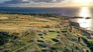 Gullane Golf Club No.1 course and the coastline from above