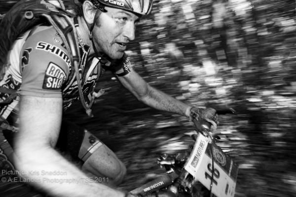 Kris Sneddon (Kona) slipped from second to third overall after today's stage through Rothrock State Forest near State College, PA