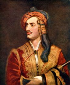 Lord Byron in Albanese costume by Thomas Phililips. English Poet, 1788-1824. Music based on his works written by VERDI (Due Foscari; Corsaro); DONIZETTI (Marino Faliero, Parsina); LISZT (Tasso); BERLIOZ (Corsaire; Harold en Italie). SCHUMANN, TCHAIKOVSKY (Manfred); SCHOENBERG (Ode to Napoleon); MUSSORGSKY(Sennacherib) etc (Photo by Culture Club/Getty Images)