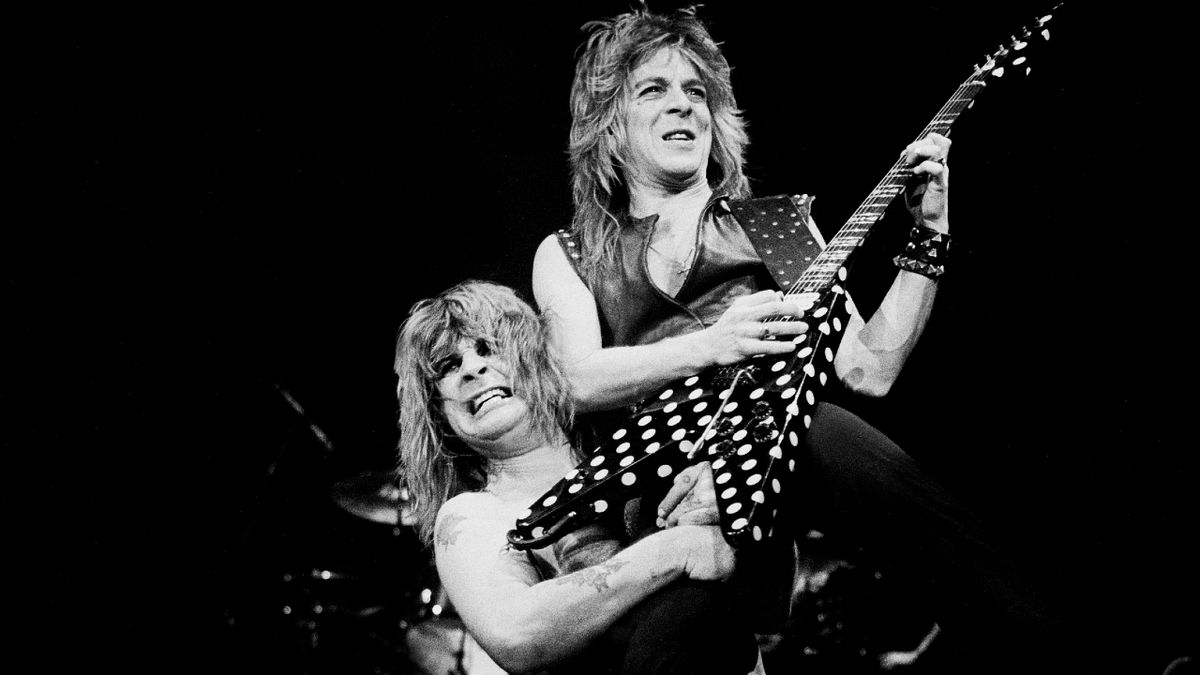 Ozzy Osbourne and Randy Rhoads in 1982