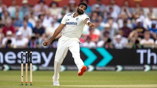 Jasprit Bumrah bowling in the 1st Test at Headingley