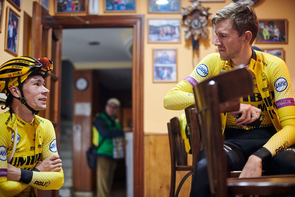 A coffee stop is a welcome distraction at the remote camp