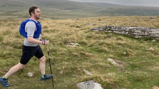 9 reasons you need trekking poles: Alex running