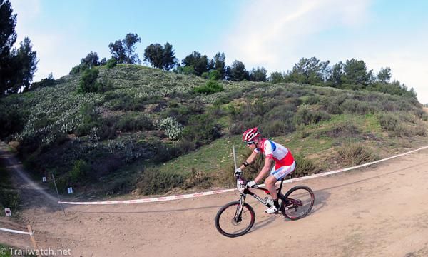 Max Plaxton (Specialized) all alone after the Taberlay crash.