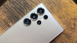 The back of a Samsung Galaxy S25 Ultra