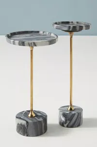 Swirling marble end table, $128, Anthropologie