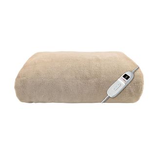 Staysnug Velvety Taupe Heated Throw