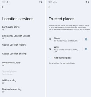 A look an Android's "Trusted Settings" new home and management changes.