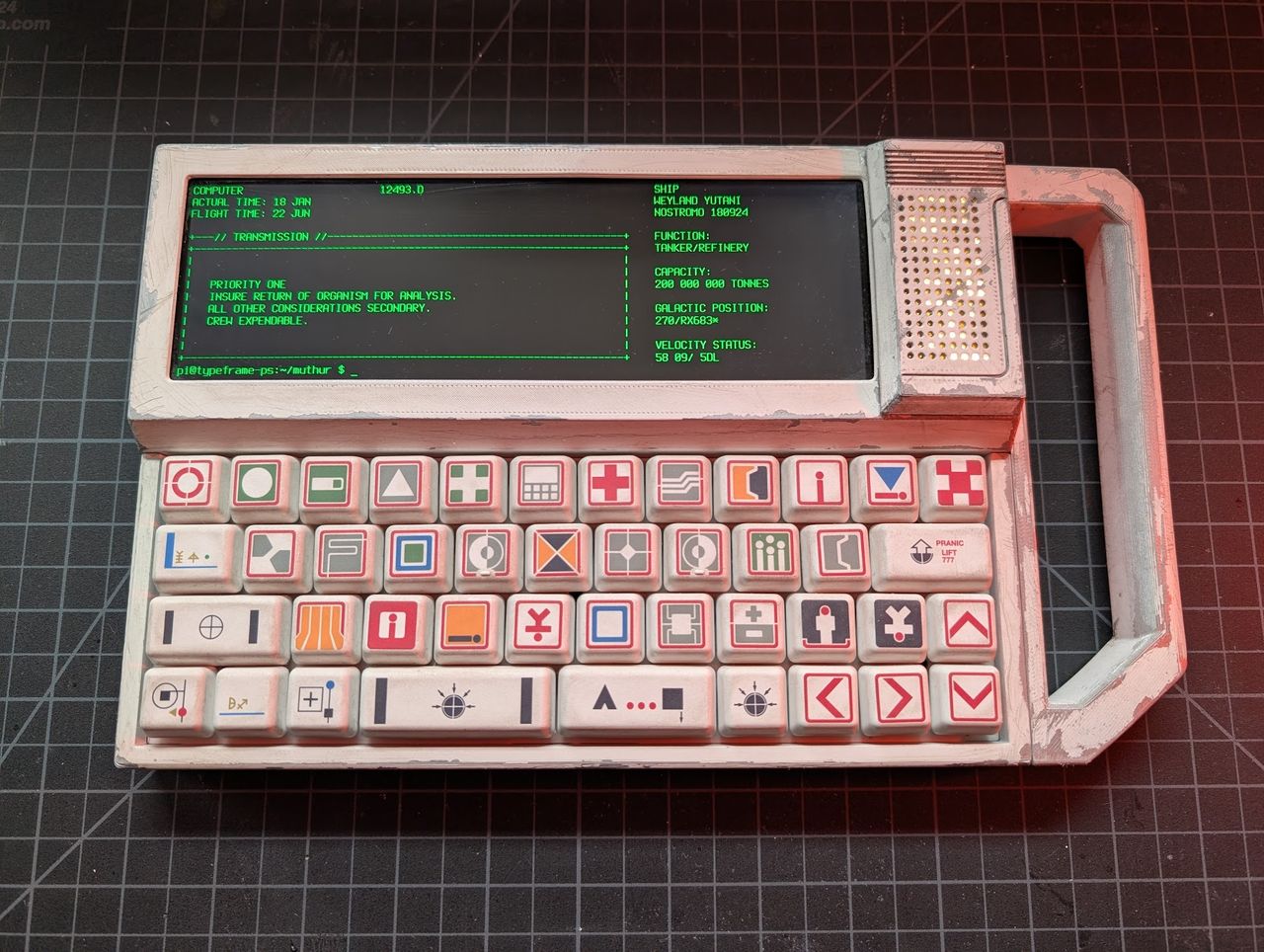 Jeff Merrick's Typeframe PS-85 cyberdeck