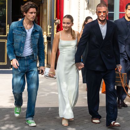 Cruz, Harper and David Beckham in Paris