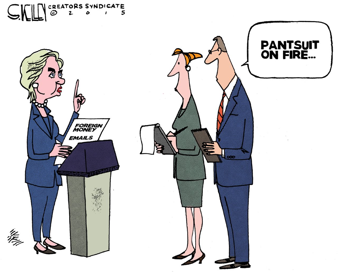 Political cartoon U.S. Hillary Clinton