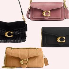 Collage of Coach Tabby Bags