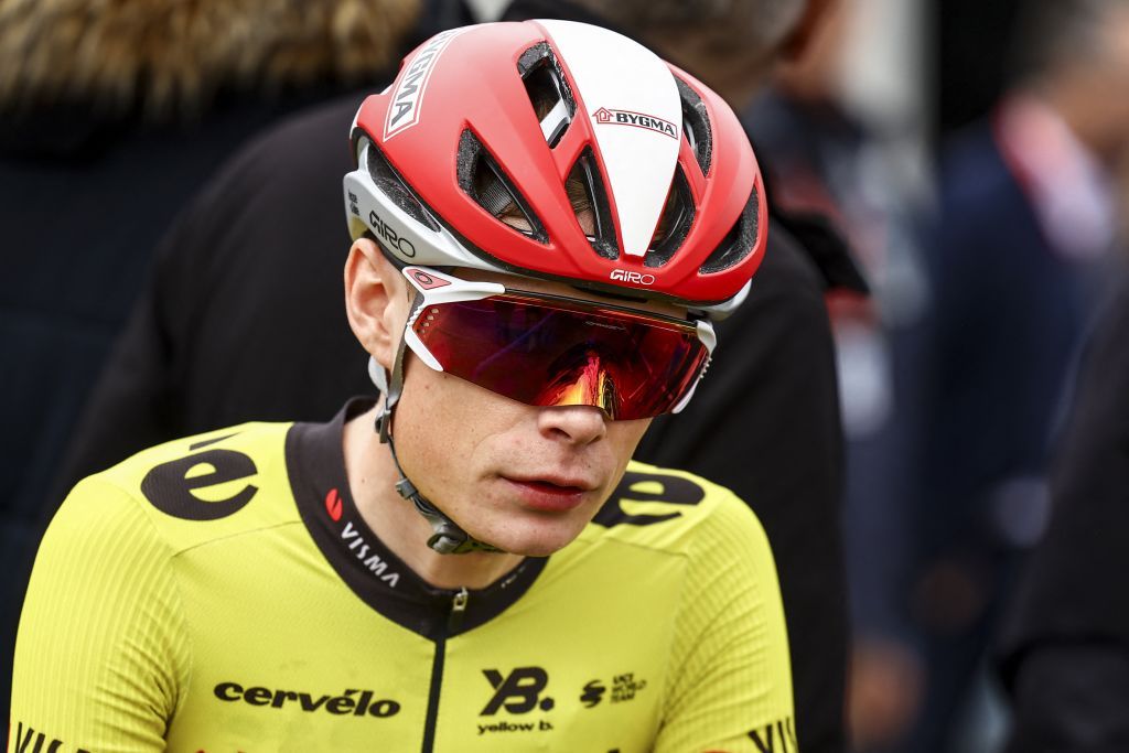Danish Jonas Vingegaard Hansen of Team Visma-Lease a Bike pictured before the first stage of 83th edition of the Paris-Nice cycling race, from and to Le Perray-en-Yvelines (156,5km), Sunday 09 March 2025. BELGA PHOTO DAVID PINTENS (Photo by DAVID PINTENS / BELGA MAG / Belga via AFP)
