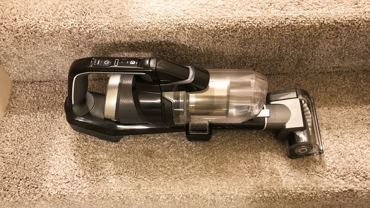 Bissell IconPet Turbo Cordless Stick Vacuum being tested in writer's home