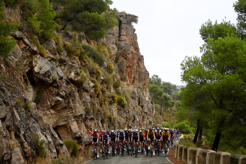 Peloton racing on stage 9