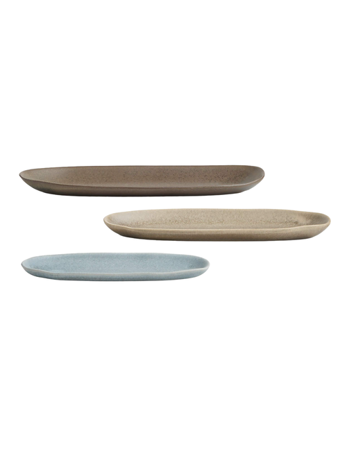 Grove Stoneware Serving Trays, Set of 3