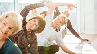 Group of women doing class together