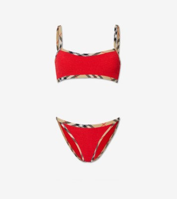 Tyler Bikini in Red - Women, Nylon | Burberry&amp;reg; Official