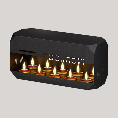 Tea Light Candle Heater for 10 Tea Light Holders, Metal High Security, Unique Design and Pleasant Warmth,table Oven, Candle Oven, Tea Light Fireplace