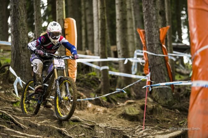 The forested section of the course included many obstacles