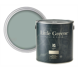 Tin of Celestial Blue paint from Little Greene