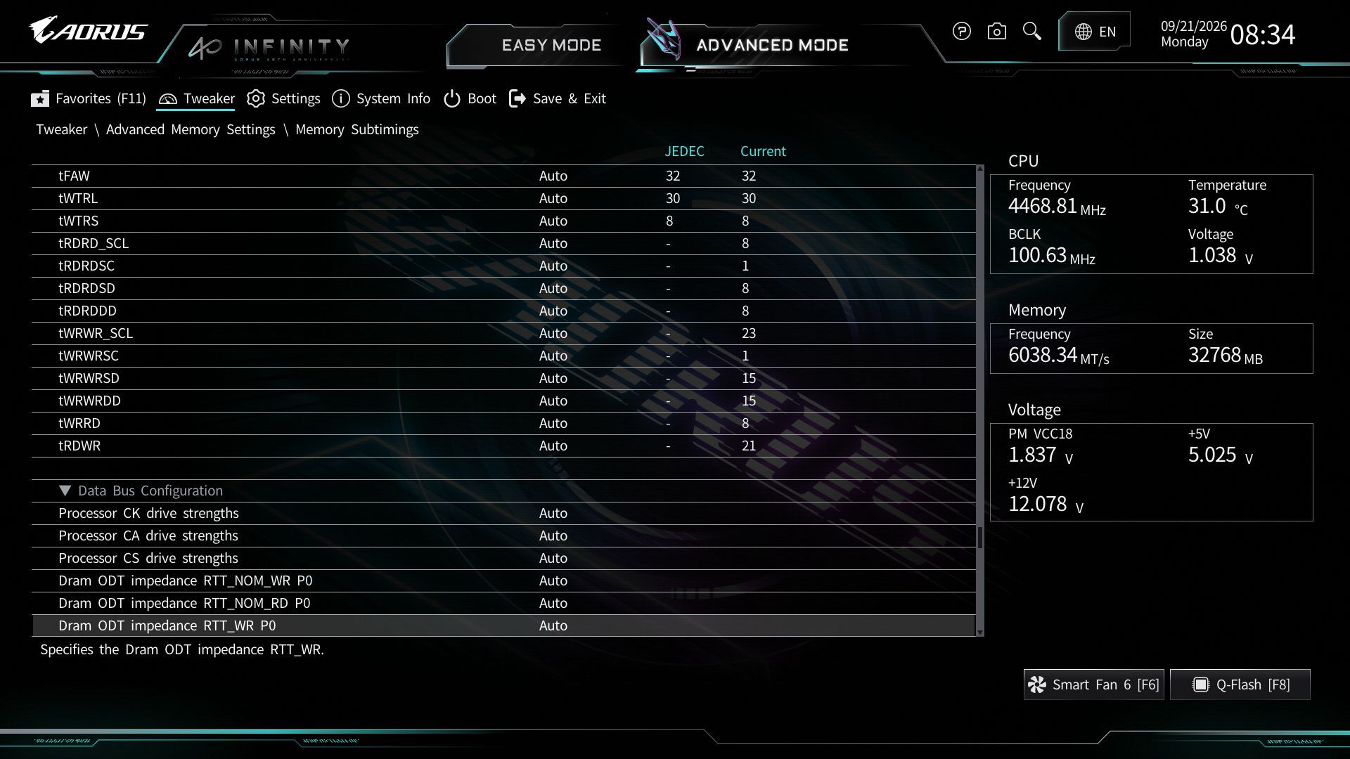 Gigabyte X870 Aorus Infinity - BIOS images