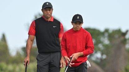 Tiger and Charlie Woods at the PNC Championship in Orlando