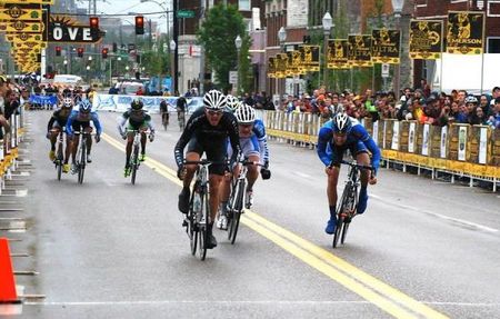 PureBlack Racing's Mike Northey wins the Tour De Grove's NRC Criterium in St Louis, Missouri