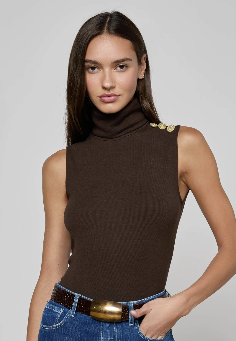 L&#039;AGENCE, Ceci Sleeveless Turtleneck