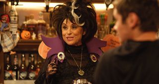 Peggy Mitchell (Babs Windsor) was scary enough behind the Queen Vic bar, without donning this Halloween garb. We're shivering.