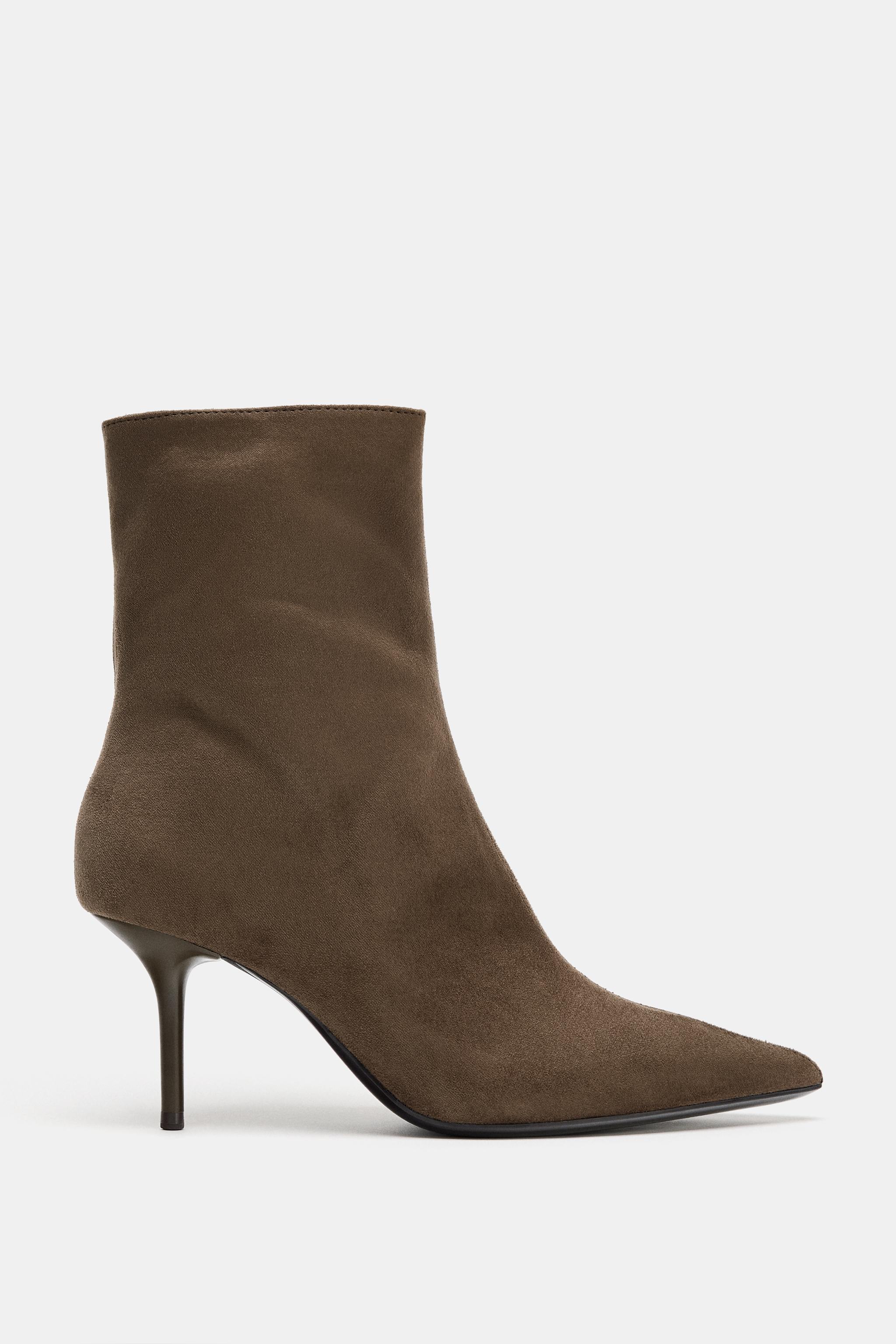 Soft Stiletto Heel Ankle Boots