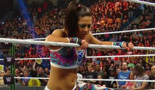 Bayley against the ropes SmackDown