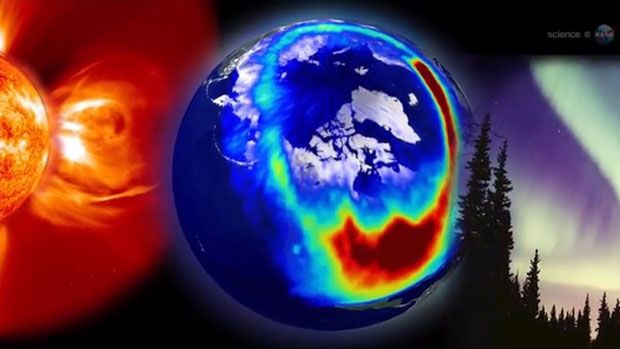 Nasa illustration of solar storm