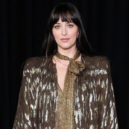 Dakota Johnson attended the Valentino Haute Couture Week show in a pantless Pre-Fall 2026 look