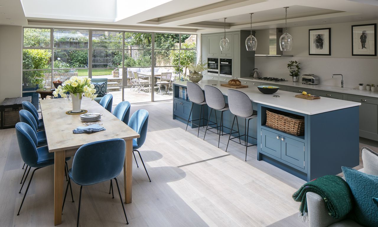 kitchen room with dining table and chairs