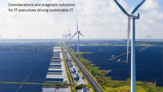 Whitepaper cover with image of wind turbines and solar farm